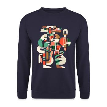 Dieu Maya Mythologie Maya Itzamna - Sweat-shirt Unisexe - marine - Devant - Alina (178cm) & Michal (187cm)