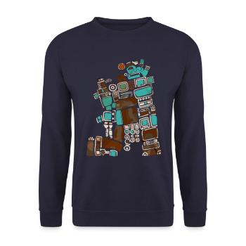 Mayan God Mayan Mythology Itzamna - Unisex Sweatshirt - navy - Front - Alina (178cm) & Michal (187cm)