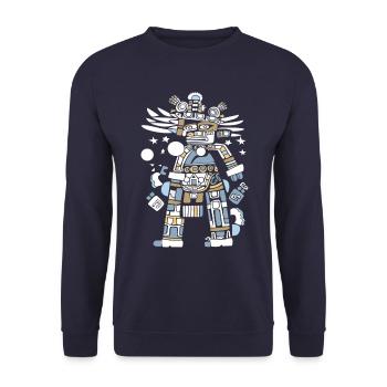Mayan God Mayan Mythology Itzamna - Unisex Sweatshirt - navy - Front - Alina (178cm) & Michal (187cm)