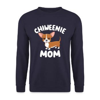 Chiweenie Mom - Proud of your little friend! - Unisex Sweatshirt - navy - Front - Alina (178cm) & Michal (187cm)