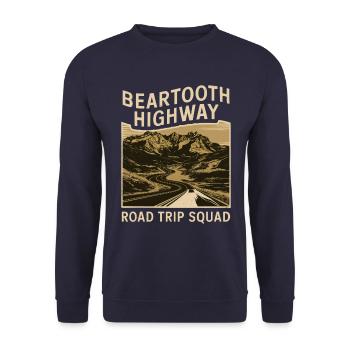 Beartooth Highway Road Trip Squad - Unisex Pullover - Navy - Vorne - Alina (178cm) & Michal (187cm)
