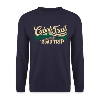Cabot Trail Road Trip Landschaft - Unisex Pullover - Navy - Vorne - Alina (178cm) & Michal (187cm)
