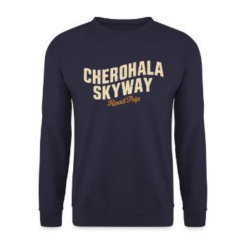 Aventure en voiture sur le Skyway de Cherohala - Sweat-shirt Unisexe - marine - Devant - Alina (178cm) & Michal (187cm)