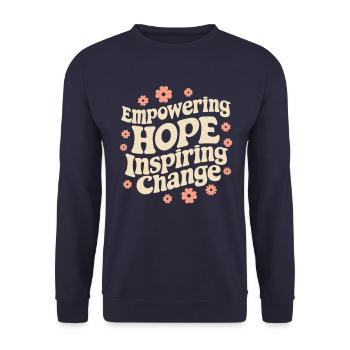 Travailleurs sociaux Le travail social inspire l’espoir - Sweat-shirt Unisexe - marine - Devant - Alina (178cm) & Michal (187cm)