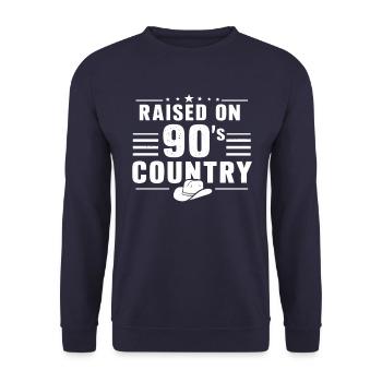 Raised On 90's Country Music - Unisex Sweatshirt - navy - Front - Alina (178cm) & Michal (187cm)