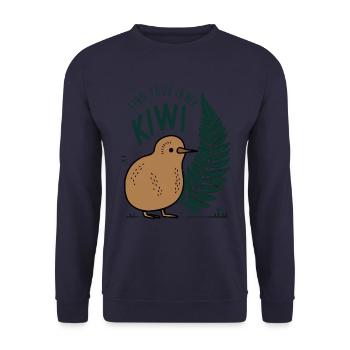 Trouvez le Kiwi qui sommeille en vous - Souvenir Nouvelle-Zélande - Sweat-shirt Unisexe - marine - Devant - Alina (178cm) & Michal (187cm)