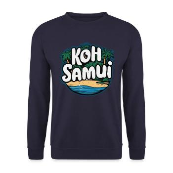 Koh Samui souvenir beach paradise - Unisex Sweatshirt - navy - Front - Alina (178cm) & Michal (187cm)