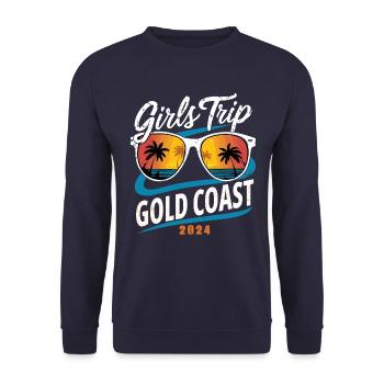 Girls Trip Gold Coast 2024 - Unisex Sweatshirt - navy - Front - Alina (178cm) & Michal (187cm)