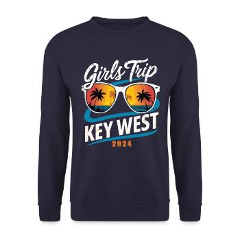 Girls Trip Key West 2024 - Unisex Sweatshirt - navy - Front - Alina (178cm) & Michal (187cm)