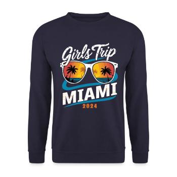Voyage entre filles Miam 2024 - Sweat-shirt Unisexe - marine - Devant - Alina (178cm) & Michal (187cm)