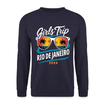 Girls Trip Rio de Janeiro 2024 - Unisex Pullover - Navy - Vorne - Alina (178cm) & Michal (187cm)
