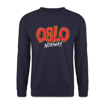 Oslo, Norvège, souvenir - Sweat-shirt Unisexe - marine - Devant - Alina (178cm) & Michal (187cm)