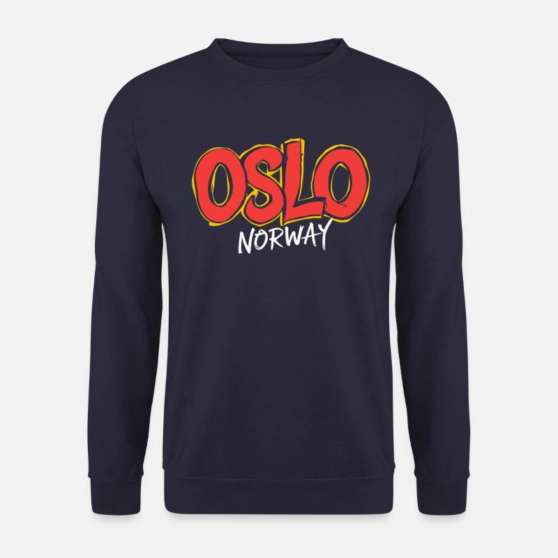 Oslo Norway Souvenir Erinnerung - Unisex Pullover - Navy