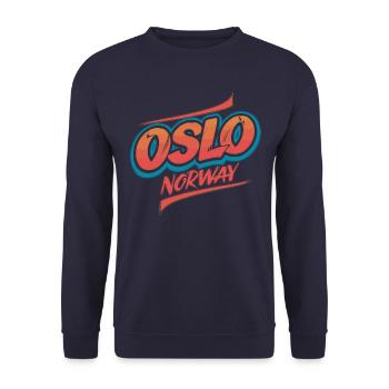 Oslo Norvège Souvenir pour les voyageurs - Sweat-shirt Unisexe - marine - Devant - Alina (178cm) & Michal (187cm)