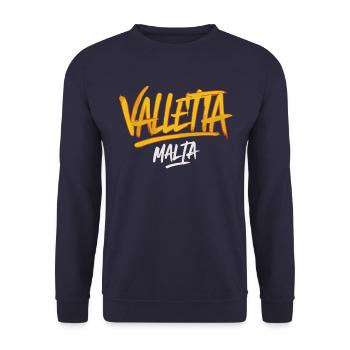La Valette, Malte : Souvenir pour les voyageurs - Sweat-shirt Unisexe - marine - Devant - Alina (178cm) & Michal (187cm)