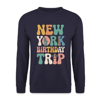 Voyage d’anniversaire à New York - Sweat-shirt Unisexe - marine - Devant - Alina (178cm) & Michal (187cm)