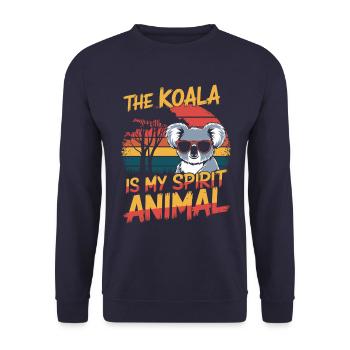 Le koala est mon animal spirituel - Sweat-shirt Unisexe - marine - Devant - Alina (178cm) & Michal (187cm)