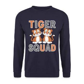 Tiger Group Design Tiger Squad - Sweat-shirt Unisexe - marine - Devant - Alina (178cm) & Michal (187cm)