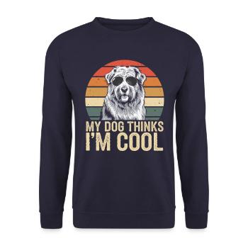 Maremma abruzzo shepherd Maremmano - Unisex Sweatshirt - navy - Front - Alina (178cm) & Michal (187cm)