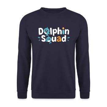 Delfin Gruppen Design Delfin Squad - Unisex Pullover - Navy - Vorne - Alina (178cm) & Michal (187cm)