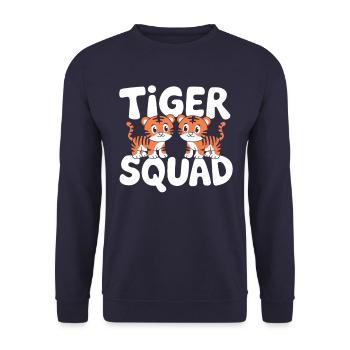 Tiger Group Design Tiger Squad - Sweat-shirt Unisexe - marine - Devant - Alina (178cm) & Michal (187cm)