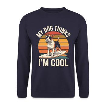 Yorkshire Terrier Yorkie Propriétaire de chien Cool - Sweat-shirt Unisexe - marine - Devant - Alina (178cm) & Michal (187cm)