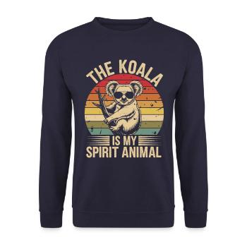 Koala Is My Spirit Animal Retro - Unisex Sweatshirt - navy - Front - Alina (178cm) & Michal (187cm)