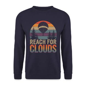 Atteignez les nuages avec une montgolfière dans le - Sweat-shirt Unisexe - marine - Devant - Alina (178cm) & Michal (187cm)