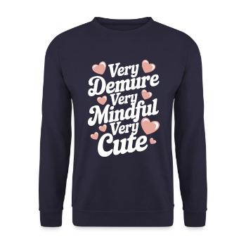 très timide très conscient très doux - Sweat-shirt Unisexe - marine - Devant - Alina (178cm) & Michal (187cm)