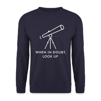 Astronomes amateurs : levez toujours les yeux - Sweat-shirt Unisexe - marine - Devant - Alina (178cm) & Michal (187cm)