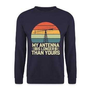 Amateurfunker Antenne Länger Als Deine - Unisex Pullover - Navy - Vorne - Alina (178cm) & Michal (187cm)