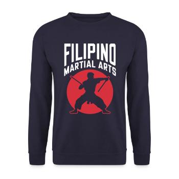Arts Martiaux philippins Arnis Silhouette Design - Sweat-shirt Unisexe - marine - Devant - Alina (178cm) & Michal (187cm)
