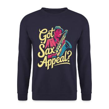 Avez-vous Sax Appeal ? Jazz Passion - Sweat-shirt Unisexe - marine - Devant - Alina (178cm) & Michal (187cm)