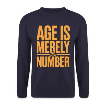 L’âge n’est qu’un chiffre Anniversaire vieillissant - Sweat-shirt Unisexe - marine - Devant - Alina (178cm) & Michal (187cm)