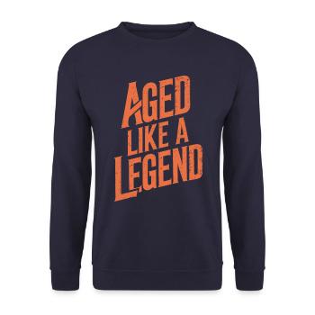 Birthday Getting Older Like a Legend - Unisex Sweatshirt - navy - Front - Alina (178cm) & Michal (187cm)