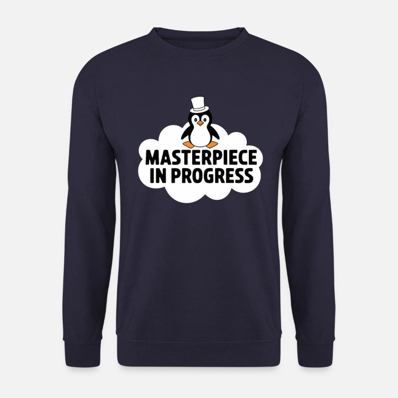 Pinguin Meisterwerk In Arbeit Cloud - Unisex Pullover - Navy