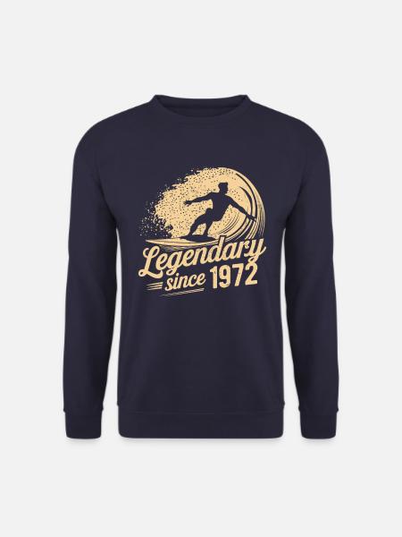 Legendär Seit 1972 Geburtstag Surfer - Unisex Pullover - Navy