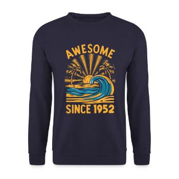 Génial depuis 1952 Anniversaire Plage - Sweat-shirt Unisexe - marine - Devant - Alina (178cm) & Michal (187cm)