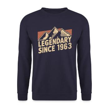 Légendaire depuis 1963 Anniversaire - Sweat-shirt Unisexe - marine - Devant - Alina (178cm) & Michal (187cm)