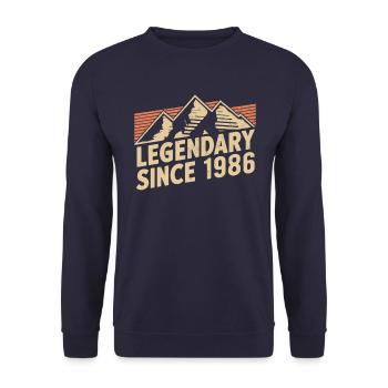Légendaire depuis 1986 Anniversaire - Sweat-shirt Unisexe - marine - Devant - Alina (178cm) & Michal (187cm)