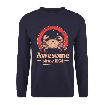 Krebs Sternzeichen Geburtstag Seit 1964 Großartig - Unisex Pullover - Navy - Vorne - Alina (178cm) & Michal (187cm)