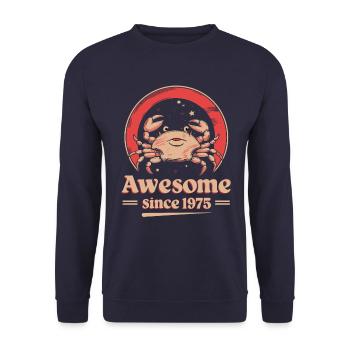 Krebs Sternzeichen Geburtstag Seit 1975 Großartig - Unisex Pullover - Navy - Vorne - Alina (178cm) & Michal (187cm)