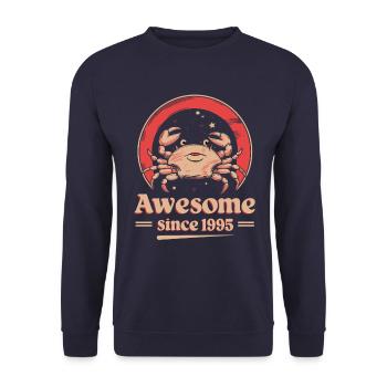 Krebs Sternzeichen Geburtstag Seit 1995 Großartig - Unisex Pullover - Navy - Vorne - Alina (178cm) & Michal (187cm)