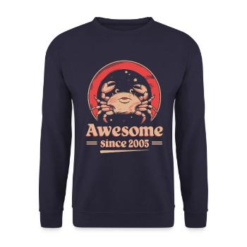 Krebs Sternzeichen Geburtstag Seit 2005 Großartig - Unisex Pullover - Navy - Vorne - Alina (178cm) & Michal (187cm)