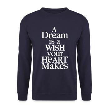 A dream is a wish that your heart makes - Unisex Sweatshirt - navy - Front - Alina (178cm) & Michal (187cm)