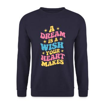 Un rêve est un souhait de votre cœur - Sweat-shirt Unisexe - marine - Devant - Alina (178cm) & Michal (187cm)