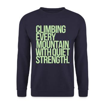 Zodiaque de caractère Capricorne : Gravissez toutes les montagnes - Sweat-shirt Unisexe - marine - Devant - Alina (178cm) & Michal (187cm)