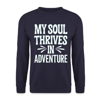 Mon être s’épanouit dans l’aventure Signe du zodiaque Sagittaire - Sweat-shirt Unisexe - marine - Devant - Alina (178cm) & Michal (187cm)
