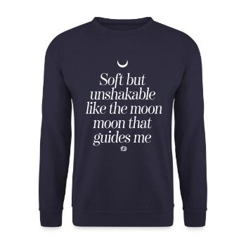 Cancer Zodiac Sign: Soft but Unwavering - Unisex Sweatshirt - navy - Front - Alina (178cm) & Michal (187cm)