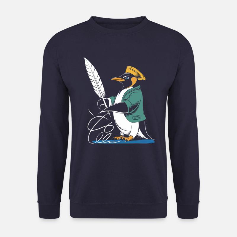Calligraphie Pingouin Créativité avec Plume - Sweat-shirt Unisexe - undefined